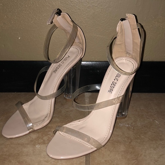 Public desire triple clear strapped heels - Picture 3 of 6